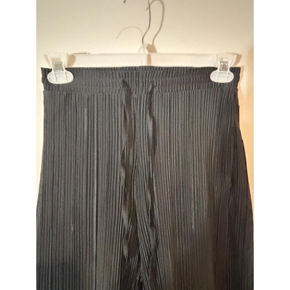Serra Women’s Small Wide Leg Pleated Beach Swim Cover Up Pants Vacation Black - Picture 5 of 12